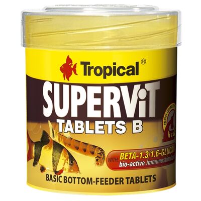 Tabletki wieloskładnikowe dla ryb Supervit Tablets B 50 ml / 36 g, 200 sztuk Tropical