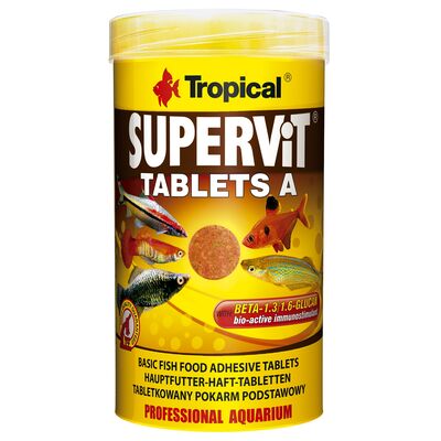 Tabletki wieloskładnikowe dla ryb Supervit Tablets A 250 ml / 150 g, 340 sztuk Tropical