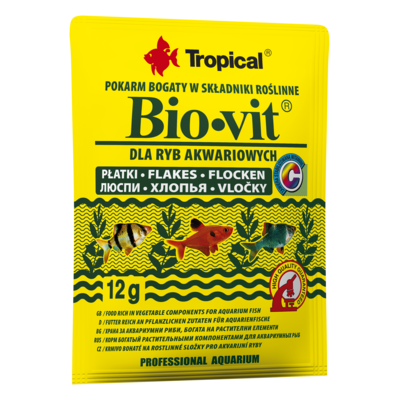 Pokarm dla ryb Bio-Vit płatek 12 g torebka Tropical