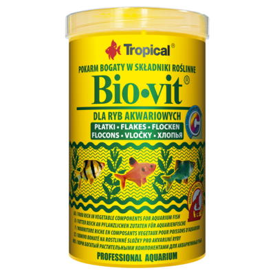 Pokarm dla ryb Bio-Vit płatek 1000 ml / 200 g Tropical