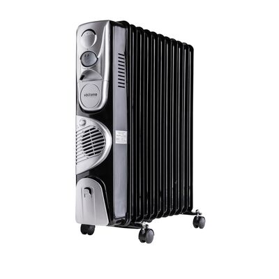 Grzejnik olejowy 11 żeberek czarny z funkcją turbo + timer Volteno