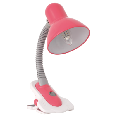Lampka biurkowa SUZI z klipsem E27 60 W różowa