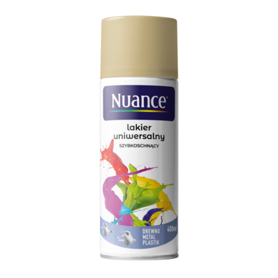 Lakier uniwersalny 1001 beżowy połysk 400 ml Nuance