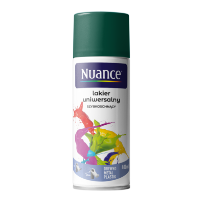 Lakier uniwersalny 6005 ciemnozielony połysk 400 ml Nuance