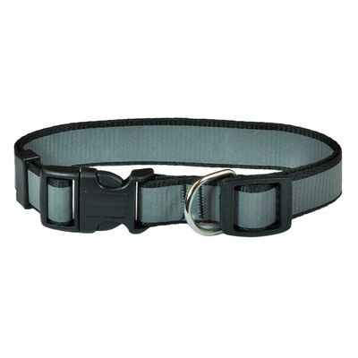 Obroża dla psa szara 2,5 cm odblaskowa happet