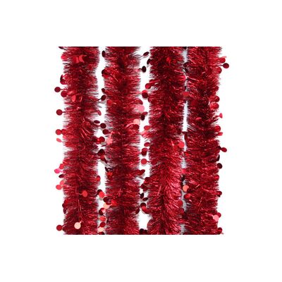 Girlanda z aplikacjami czerwona Ø8 cm, 2 m