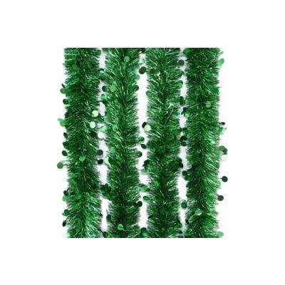 Girlanda z aplikacjami zielona Ø8 cm, 2 m