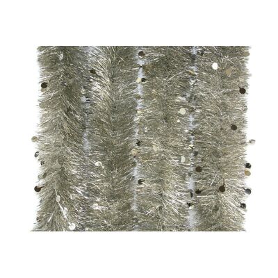 Girlanda z aplikacjami srebrna Ø11 cm, 2 m gruba