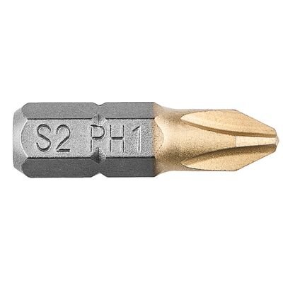 Końcówka wkrętakowa PH1 x 25 mm, 2 sztuki GRAPHITE