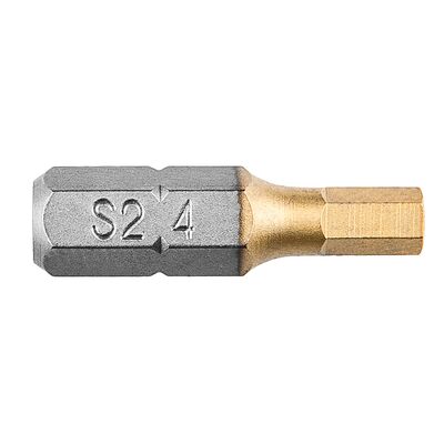 Końcówka wkrętakowa HEX4,0 x 25 mm, 2 sztuki GRAPHITE