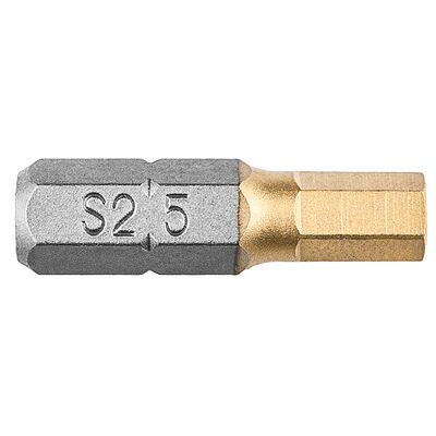 Końcówka wkrętakowa HEX5,0 x 25 mm, 2 sztuki GRAPHITE