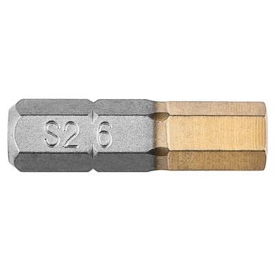 Końcówka wkrętakowa HEX6,0 x 25 mm, 2 sztuki GRAPHITE
