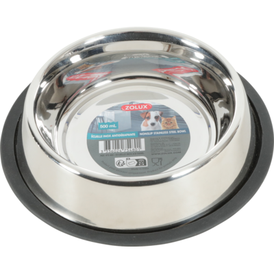 Miska Inox na gumie 19,5 cm 0,55 l ZOLUX