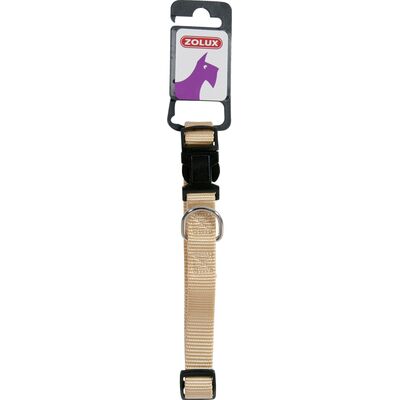 Obroża nylon regulowana 15 mm beżowy ZOLUX