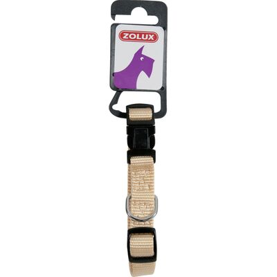 Obroża nylon regulowana 20 mm beżowy ZOLUX