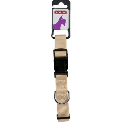 Obroża nylon regulowana 25 mm beżowy ZOLUX