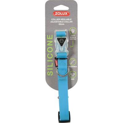 Obroża silikonowa regulowana 20 mm niebieski ZOLUX
