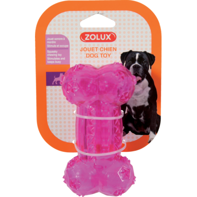 Zabawka TPR POP kość 12 cm różowy ZOLUX