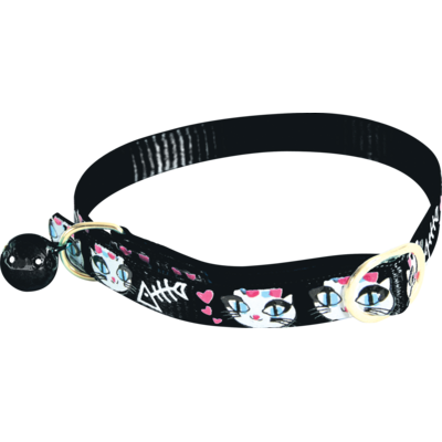 Obroża nylonowa dla kota LadyCat 30 cm czarny ZOLUX