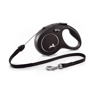 Smycz automatyczna NEW CLASSIC linka S 8 m czarna FLEXI