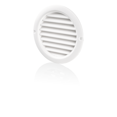 Kratka okrągła z regulowaną żaluzją 125 mm biała