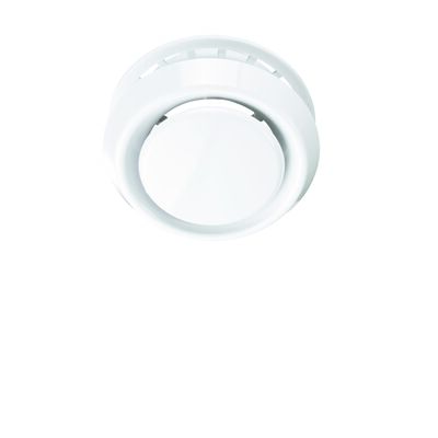 Anemostat z kołnierzem 125 mm biały abs