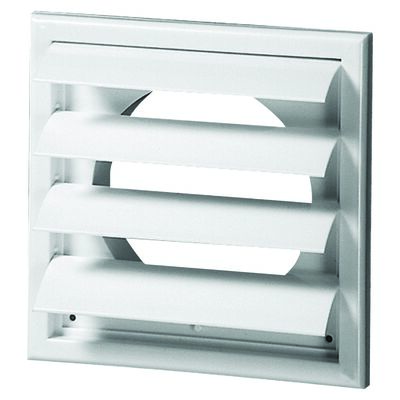 Wylot ścienny żaluzjowy z wyjściem 100 mm biała