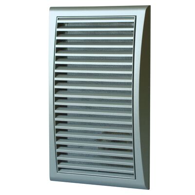 Kratka wentylacyjna z siatką 172 x 247 mm srebrna