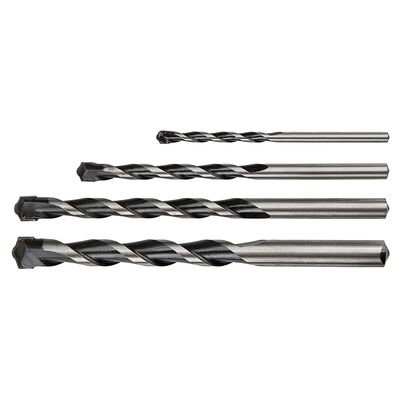 Wiertło do betonu 4-10 mm, zestaw 4 sztuki, końcówka motylkowa GRAPHITE