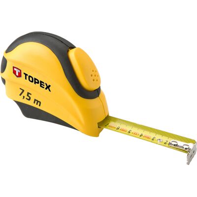 Miara zwijana stalowa 7,5 m x 25 mm TOPEX