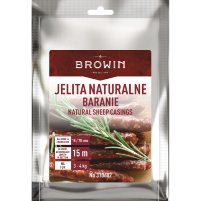 Jelita naturalne baranie 18/20 mm 15 m