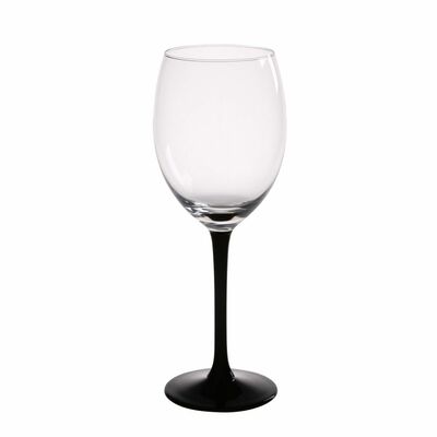 Kieliszek wino czerwone 330 ml czarna nóżka