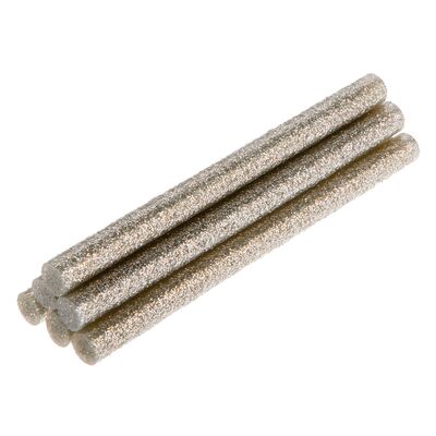 Wkład klejowy 8 mm, brokatowy srebrny, 6 sztuk TOPEX