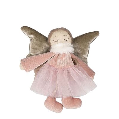Figurka z tiulem anioł różowy 16 cm
