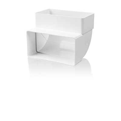 Kolano pionowe 90 st.110 x 54 mm białe