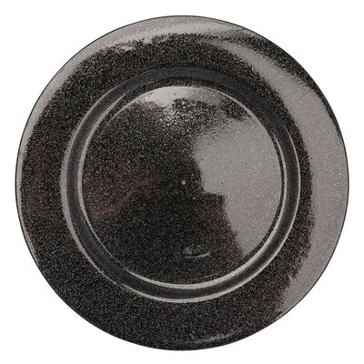 Podkładka pod talerz czarna 33 cm delikatny brokat