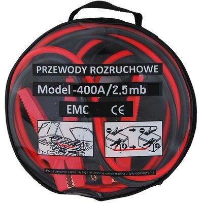 Kable rozruchowe 400 A 2,5 m certyfikat CE