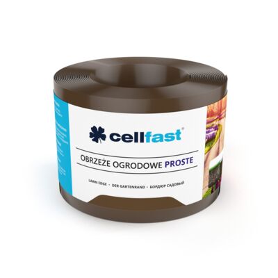 Obrzeże ogrodowe proste 15 cm x 9 m brązowe Cellfast