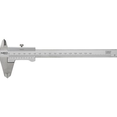 Suwmiarka z certyfikatem DIN, 150 mm, stal nierdzewna NEO