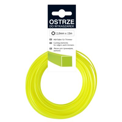 Żyłka tnąca do wykaszarek ręcznych ECO 2 mm x 15 m kwadrat Cellfast
