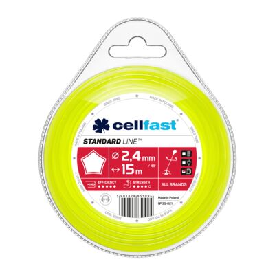 Żyłka tnąca do wykaszarek ręcznych 2,4 mm x 15 m gwiazdka Cellfast