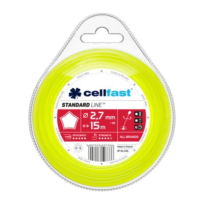 Żyłka tnąca do wykaszarek ręcznych 2,7 mm x 15 m gwiazdka Cellfast