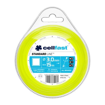 Żyłka tnąca do wykaszarek ręcznych 3 mm x 15 m kwadrat Cellfast