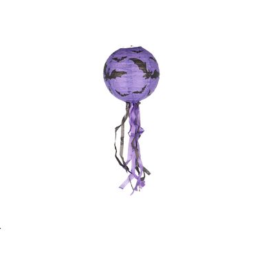 Dekoracja Haloween papierowy lampion dynia 20 cm fioletowy