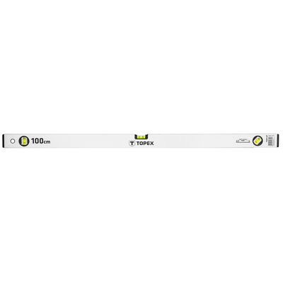 Poziomnica aluminiowa anodowana 100 cm, 3 libelle TOPEX