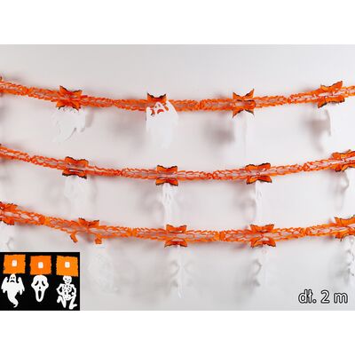 Girlanda papierowa Halloween 2 m mix