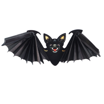 Dekoracja papierowa nietoperz 38 cm