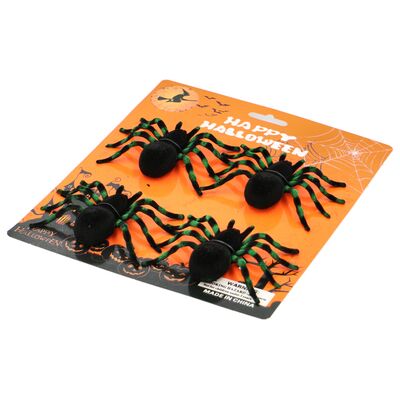 Dekoracja Halloween pająk 9 cm 4 sztuki
