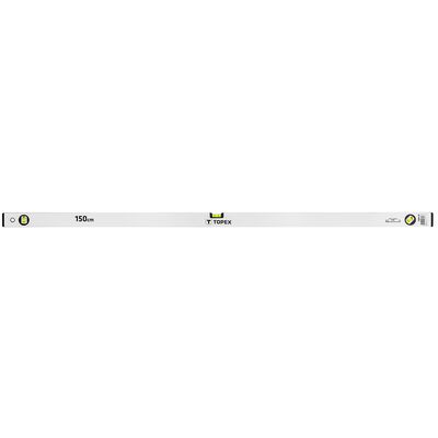Poziomnica aluminiowa anodowana 150 cm, 3 libelle TOPEX
