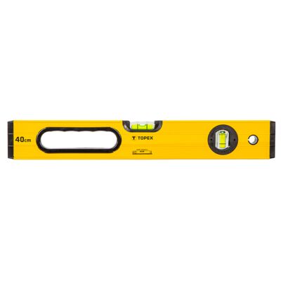 Poziomnica aluminiowa typ 600, 40 cm, 2 libelle TOPEX